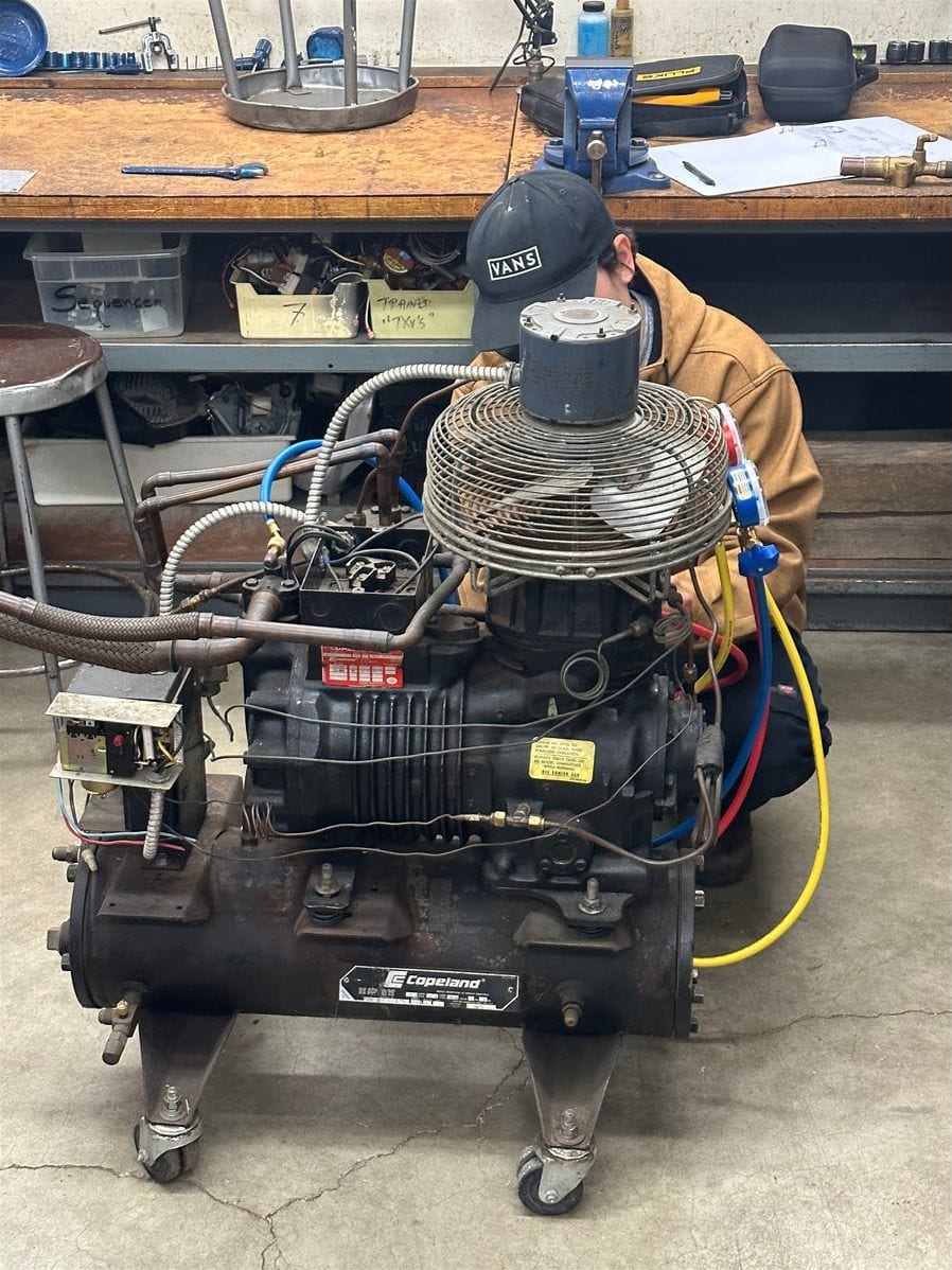 REF 202 hands-on inspection of a refrigeration compressor