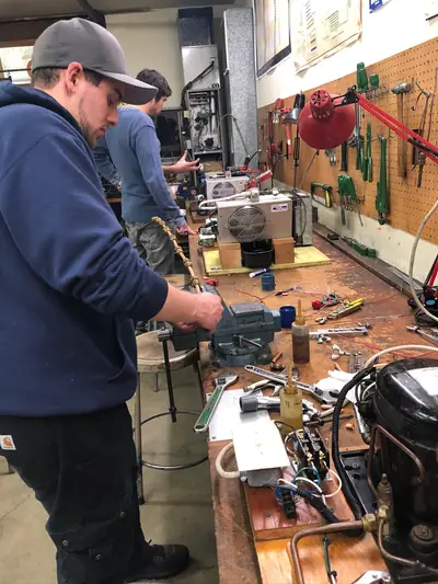 Completed flare on copper tube