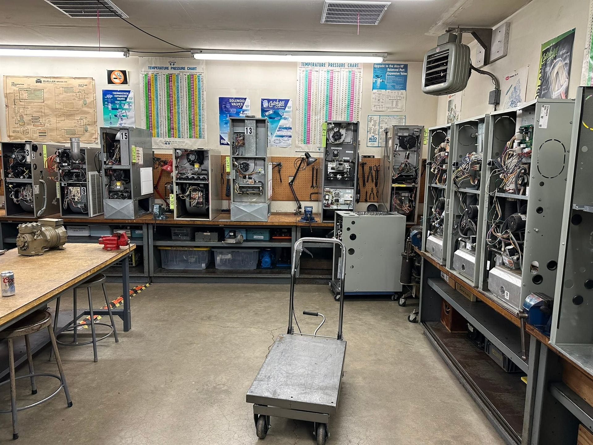 Primary HVAC training shop overview